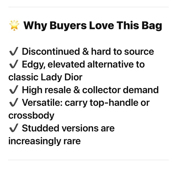 LADY DIOR LEATHER TOTE BAG ORIGINAL STRAP - Picture 16 of 17